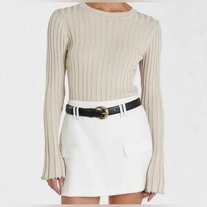 Dissh Ada Long Sleeve Knit Top M, NWOT